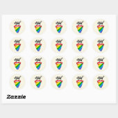LGBT Rainbow Tongue Ronde Sticker (Vel)