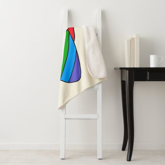 LGBT Rainbow Tongue Sherpa Deken (In situ)