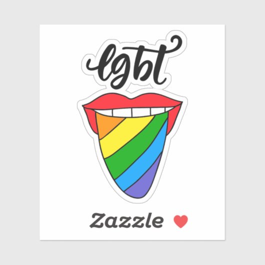 LGBT Rainbow Tongue Sticker (Vel)