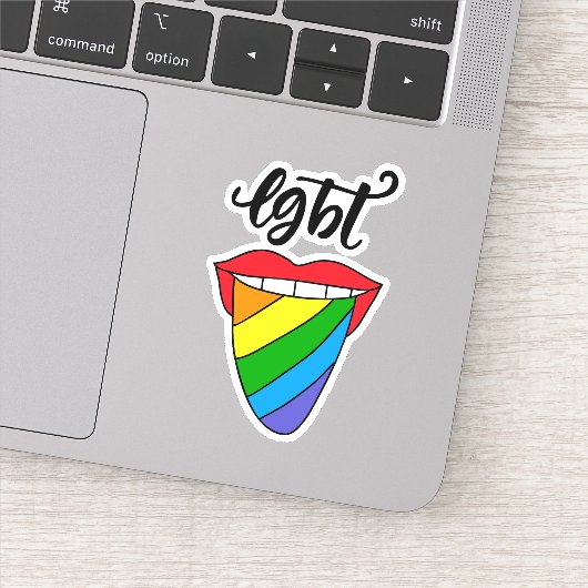 LGBT Rainbow Tongue Sticker (Detail)