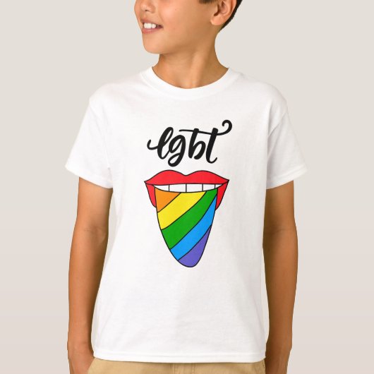 LGBT Rainbow Tongue T-shirt (Voorkant)