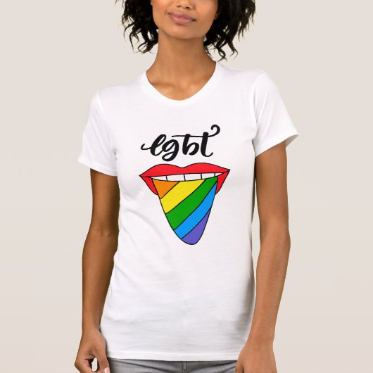 LGBT Rainbow Tongue T-shirt (Voorkant)
