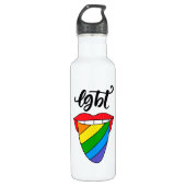 LGBT Rainbow Tongue Waterfles (Voorkant)
