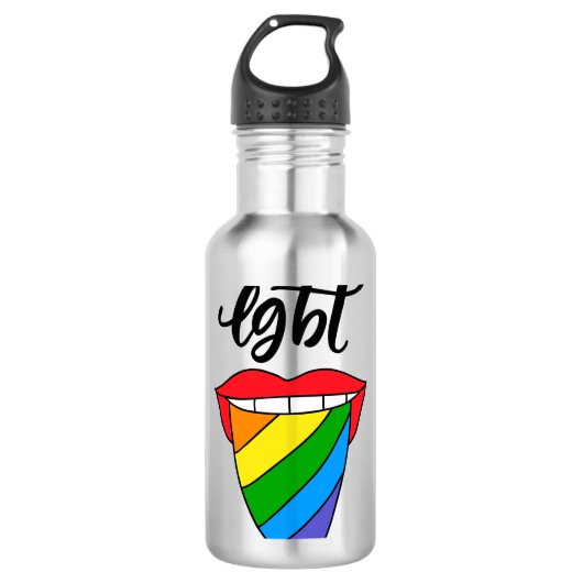LGBT Rainbow Tongue Waterfles (Voorkant)