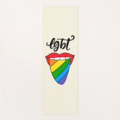 LGBT Rainbow Tongue Yogamat (Voorkant)