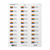 LGBT Rainbow-vlag Etiket (Full Sheet)