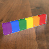 LGBT Rainbow-vlag Naambordje (Zijkant)