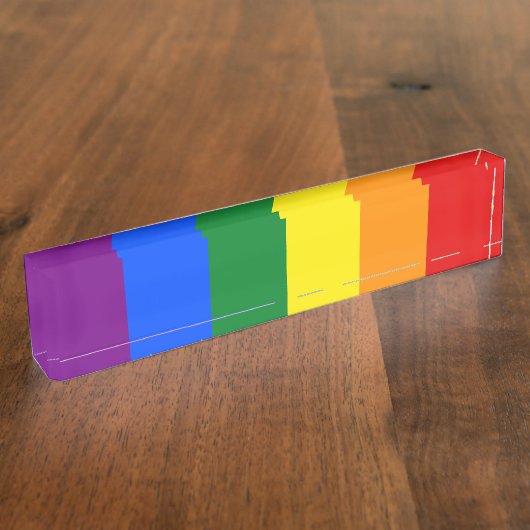 LGBT Rainbow-vlag Naambordje (Zijkant)