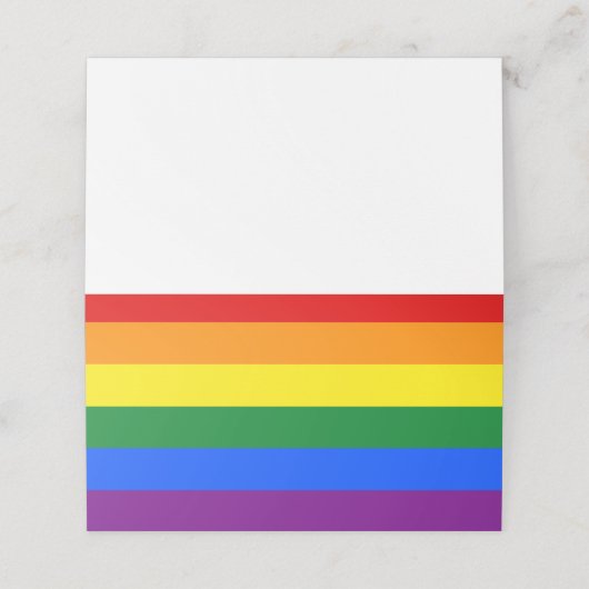 LGBT Rainbow-vlag Plaatskaartje (Buitenkant ongevouwen)