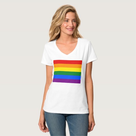 LGBT Rainbow-vlag T-shirt (Voorkant volledig)