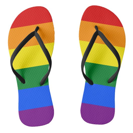 LGBT Rainbow-vlag Teenslippers (Voetbed)