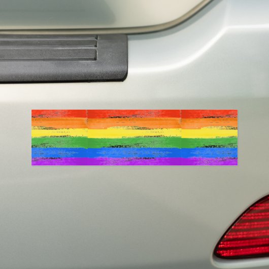 LGBT RAINBOW-VLAGPAKKET BUMPERSTICKER (Op auto)