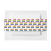 LGBT Rainbow Weddenlaag Cake Slice Gay Pride Uitnodigingen Wikkel (Voorkant Voorbeeld)