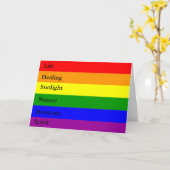 LGBT Rainbow-Wenskaart Kaart (Gele Bloem)