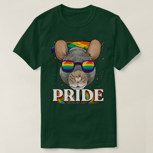 LGBT Rat Gay Pride LGBTQ Rainbow Flag Zonbrillen T-shirt (Design voorkant)