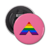 LGBT recht piramide symbool Botopening Button Flesopener (Voorkant)