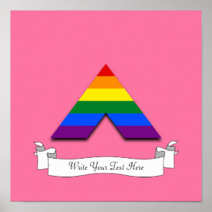 LGBT recht piramidesymbool Poster