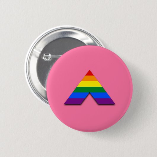 LGBT recht piramidesymbool Ronde Button 5,7 Cm (Voorkant /achterkant)