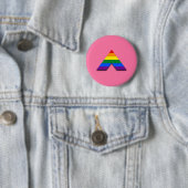 LGBT recht piramidesymbool Ronde Button 5,7 Cm (In situ)