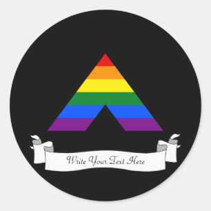 LGBT recht piramidesymbool Ronde Sticker