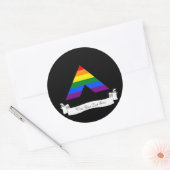 LGBT recht piramidesymbool Ronde Sticker (Envelop)