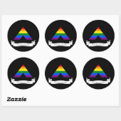 LGBT recht piramidesymbool Ronde Sticker (Vel)
