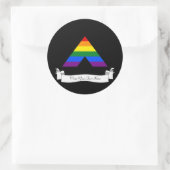 LGBT recht piramidesymbool Ronde Sticker (Tas)