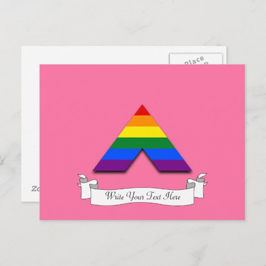 LGBT rechte piramide symbool Briefkaart (Voorkant / Achterkant)