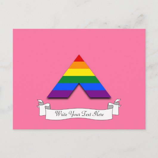 LGBT rechte piramide symbool Briefkaart (Voorkant)
