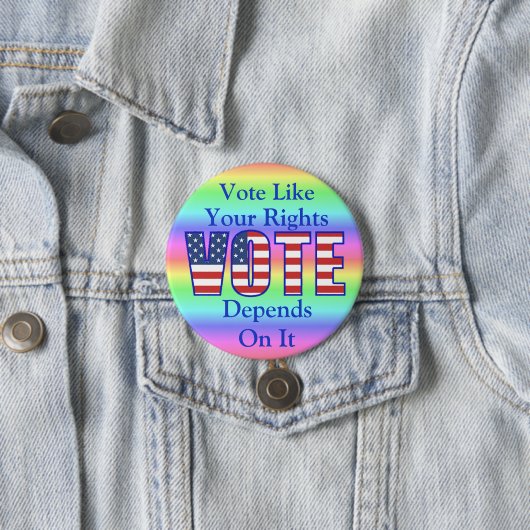 LGBT-rechten Buttonnen stemmen Ronde Button 7,6 Cm (In situ)