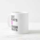 LGBT-rechten staan gelijk aan mensenrechten - LGBT Koffiemok (Voorkant links)