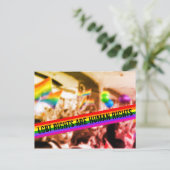 LGBT-rechten zijn pride parade voor mensenrechten Briefkaart (Staand voorkant)