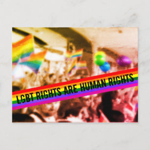 LGBT-rechten zijn pride parade voor mensenrechten Briefkaart