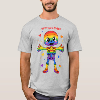 🎃🌈LGBT Regenboog Botten Gelukkig Halloween T-shirt