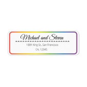 LGBT regenboog bruiloft label (Voorkant)