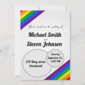 LGBT regenboog bruiloft uitnodiging (Voorkant)
