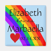 LGBT Regenboog en Hart Magneet (Voorkant)