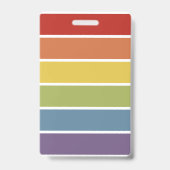 LGBT Regenboog Gedempte Kleur Persoonlijk Badge (Achterkant)