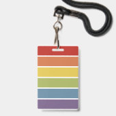LGBT Regenboog Gedempte Kleur Persoonlijk Badge (Achterkant met lanyard)