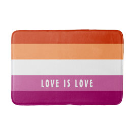 LGBT regenboog Lesbian Pride Flag Aangepaste Tekst Badmat