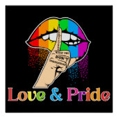 Lgbt Regenboog Lippen, Liefde en Pride Lgbt Perfect Poster (Voorkant)