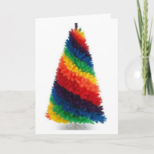 Lgbt- regenboog multi gekleurde Kerstkaart…. Feestdagen Kaart