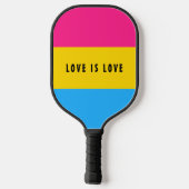 LGBT Regenboog Panseksueel Pride Vlag Aangepaste T Pickleball Paddle (Achterkant)