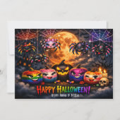 🕷️🌈LGBT Regenboog Patch Pompoenen kaart (Voorkant)