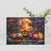 🕷️🌈LGBT Regenboog Patch Pompoenen kaart (Staand voorkant)