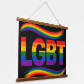 LGBT Regenboog Pride Hangend Wandkleed (Gebogen)