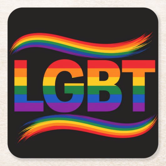 LGBT Regenboog Pride Kartonnen Onderzetters (Voorkant)