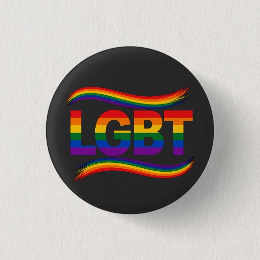 LGBT Regenboog Pride Ronde Button 3,2 Cm (Voorkant)