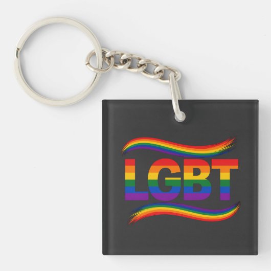 LGBT Regenboog Pride Sleutelhanger (voorkant)