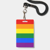 LGBT-regenboog Pride-vlag Badge (Achterkant met lanyard)